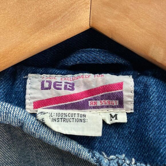 Vintage Y2K DEB Denim Jean Jacket Button Front VTG Size Medium - Picture 2 of 3